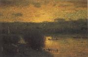 George Inness Sunset on the Passaic oil painting on canvas